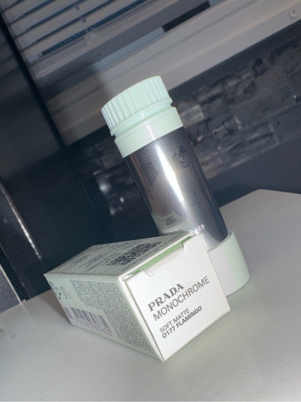 Prada Monochrome Soft Matte Lipstick Refill – O177 Flamingo - Picture 6 of 8